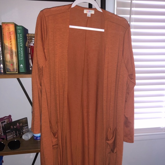 LARGE LULAROE SARAH ORANGE - Picture 2 of 2